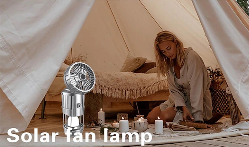 Solar Camping Lantern Fan