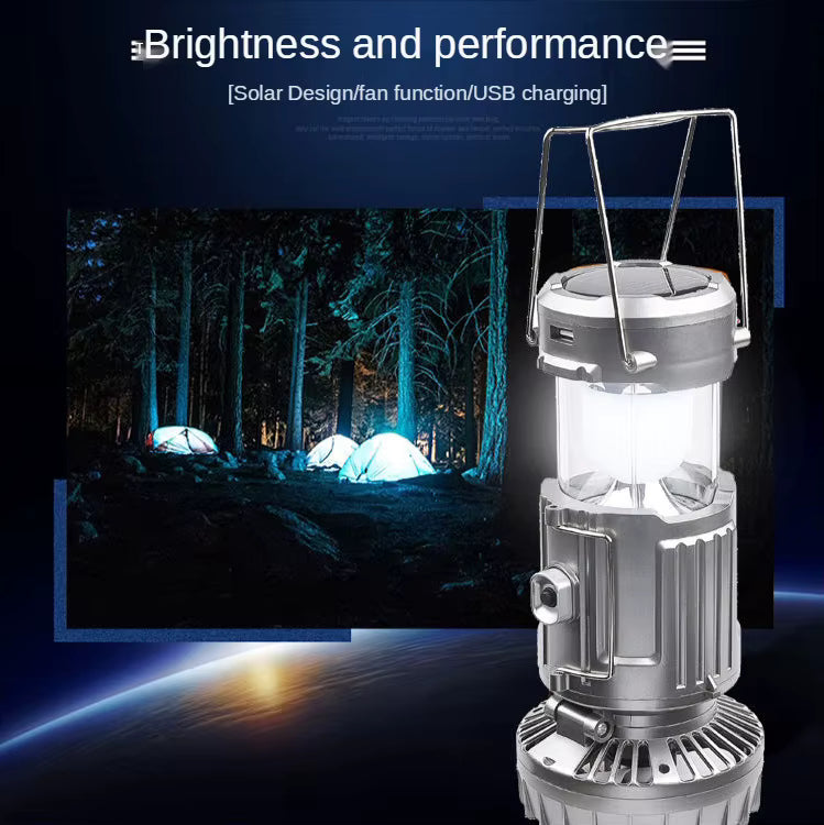 Solar Camping Lantern Fan